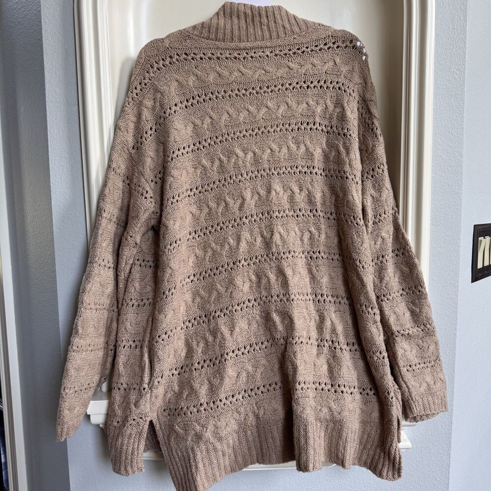 Sonoma Beige/Tan Patterned Cardigan Size Medium - Picture 4 of 4